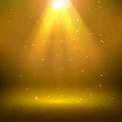 shining light effect golden background