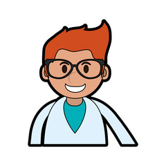 happy smiling male medical doctor icon image vector illustration design