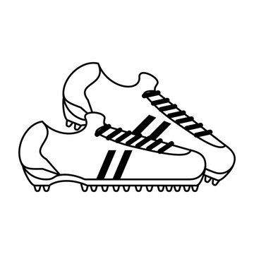 cleats shoes soccer or football related icon image vector illustration design