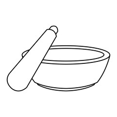mortar and pestle icon image vector illustration design