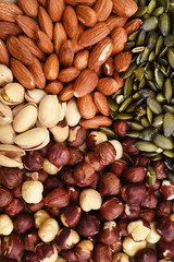 collection of different legumes for background