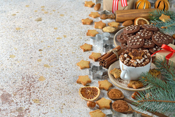 Christmas sweets and decorations