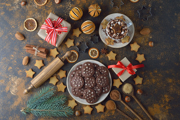 Christmas chocolate cookies
