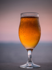Glass of cold beer