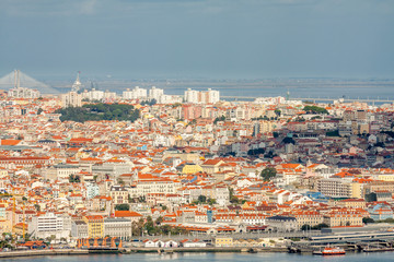 View of the City of Lisbon from the South Bound, Portugal