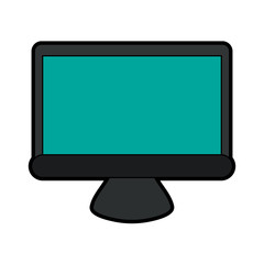 computer monitor frontview icon image vector illustration design
