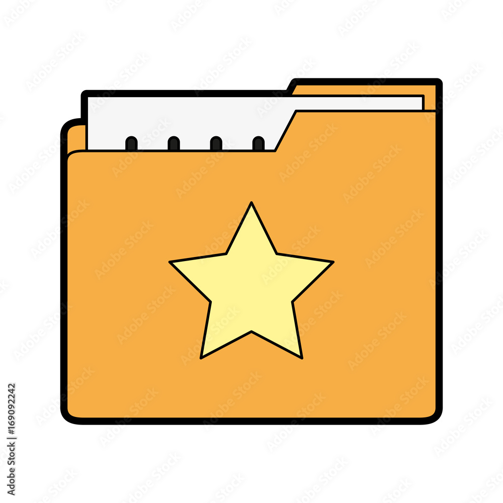 Poster folder with file or text document icon image vector illustration design