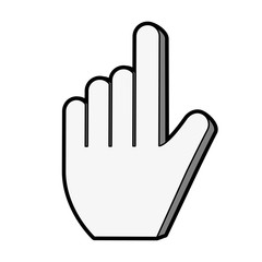 hand cursor clicking icon image vector illustration design