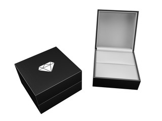 Leather Jewelry Box 3d rendering