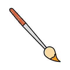 paint brush school supply vector illustration design