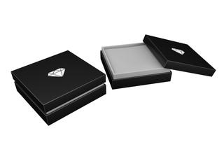 Leather Jewelry Box 3d rendering