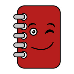 notebook school kawaii character vector illustration design