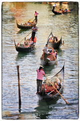 Obraz premium Venice. Gondolas, artwork in painting style