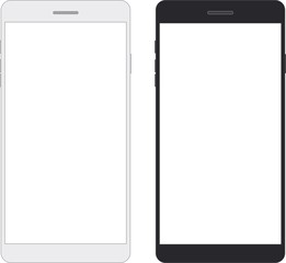 Simple Smartphone in black and white color with blank screen