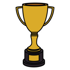 trophy cup award icon vector illustration design