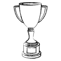 trophy cup award icon vector illustration design