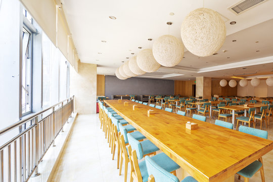 interior of modern cafeteria