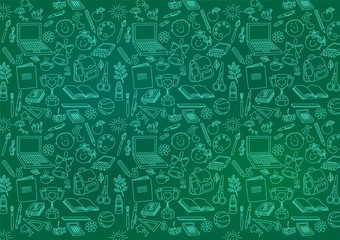 Back to school seamless pattern background