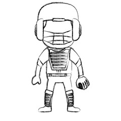 baseball player catcher avatar character vector illustration design