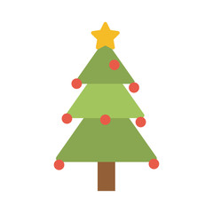 decorated tree christmas related icon image vector illustration design