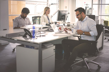 Business people working. Business people together in office.