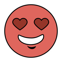lovely emoticon face character icon vector illustration design