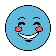 Obraz premium happy emoticon face character icon vector illustration design