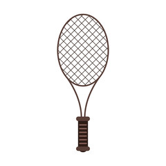 racquet tennis related icon image vector illustration design