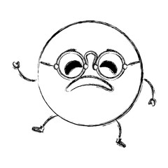 angry emoticon face character icon vector illustration design