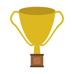 trophy cup icon image vector illustration design