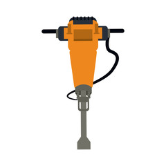 jackhammer heavy machinery icon image vector illustration design