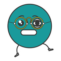 sad emoticon face character icon vector illustration design