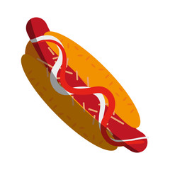 hot dog fast food icon image vector illustration design