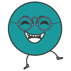 happy emoticon face character icon vector illustration design