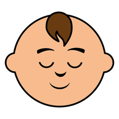 Obraz premium cute baby head icon vector illustration design