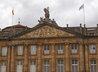 Fototapeta na wymiar Ayuntamiento de de Santiago de Compostela / City Council of Santiago de Compostela. A Coruña. Galicia