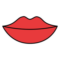female lips isolated icon vector illustration design
