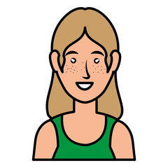 beautiful woman avatar character vector illustration design