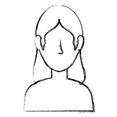 beautiful woman shirtless avatar character vector illustration design