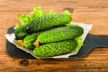 Green cucumbers