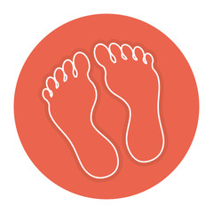 Foot plants isolated icon vector illustration design