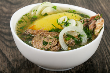 Caucasian meat soup - Hashlama