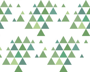 Pine forest simple seamless pattern background. Vector illustration of coloured christmas trees.