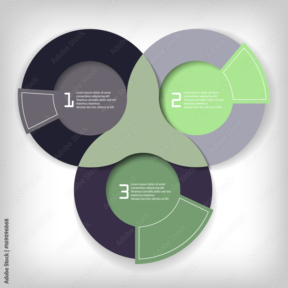 Poster vector inforaphic elements with shadows. circle design templates for your info. round vector design.