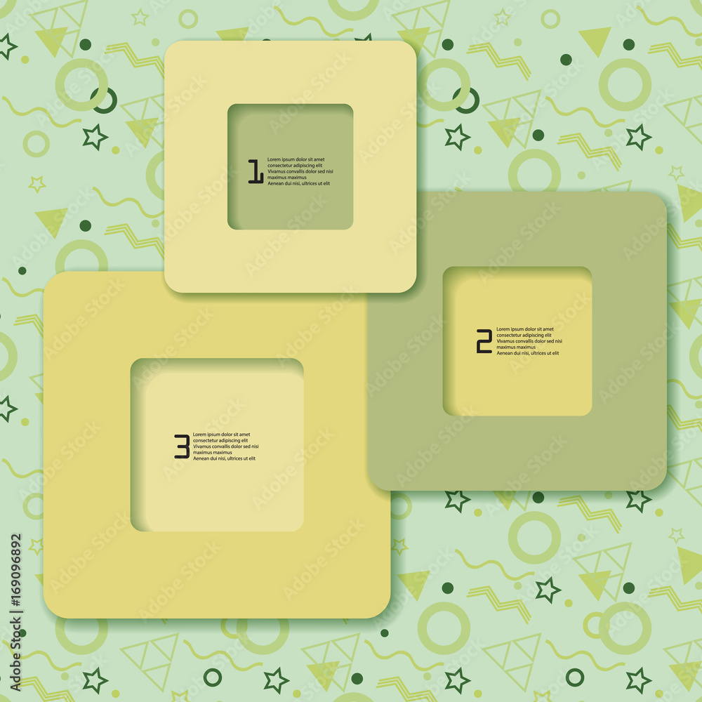 Poster vector inforaphic elements with shadows. retro style design templates for your info. eps10