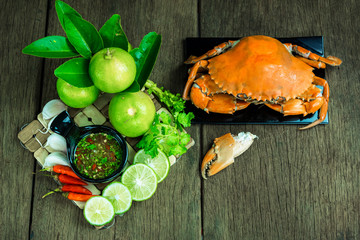 Crab with seafood sauce