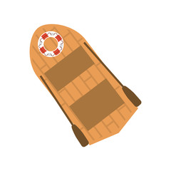 lifeboat with oars icon image vector illustration design