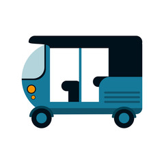 autorickshaw or tuk tuk public transport icon image vector illustration design