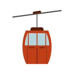 funicular or cable car public transport icon image vector illustration design