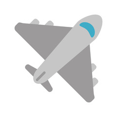 airplane topview icon image vector illustration design